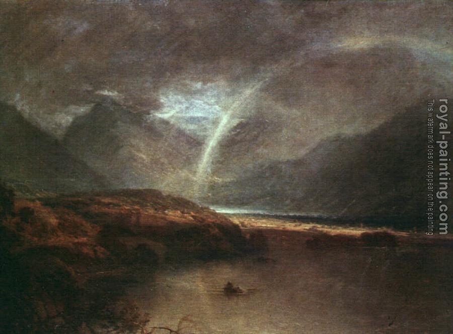 Joseph Mallord William Turner : Buttermere Lake,A Shower